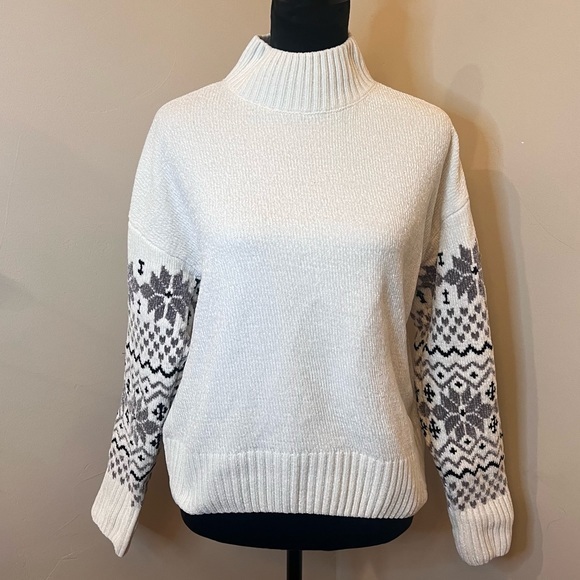 Christian Siriano Sweaters - Christian Siriano Womens Chenille Knit Sweater Size Medium Fair Isle Winter